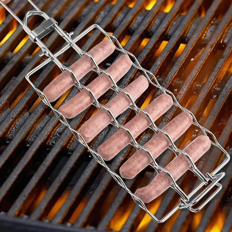Kitchen Appliances Hobart - Grilling Basket Metal Mesh Barbecue Sausage