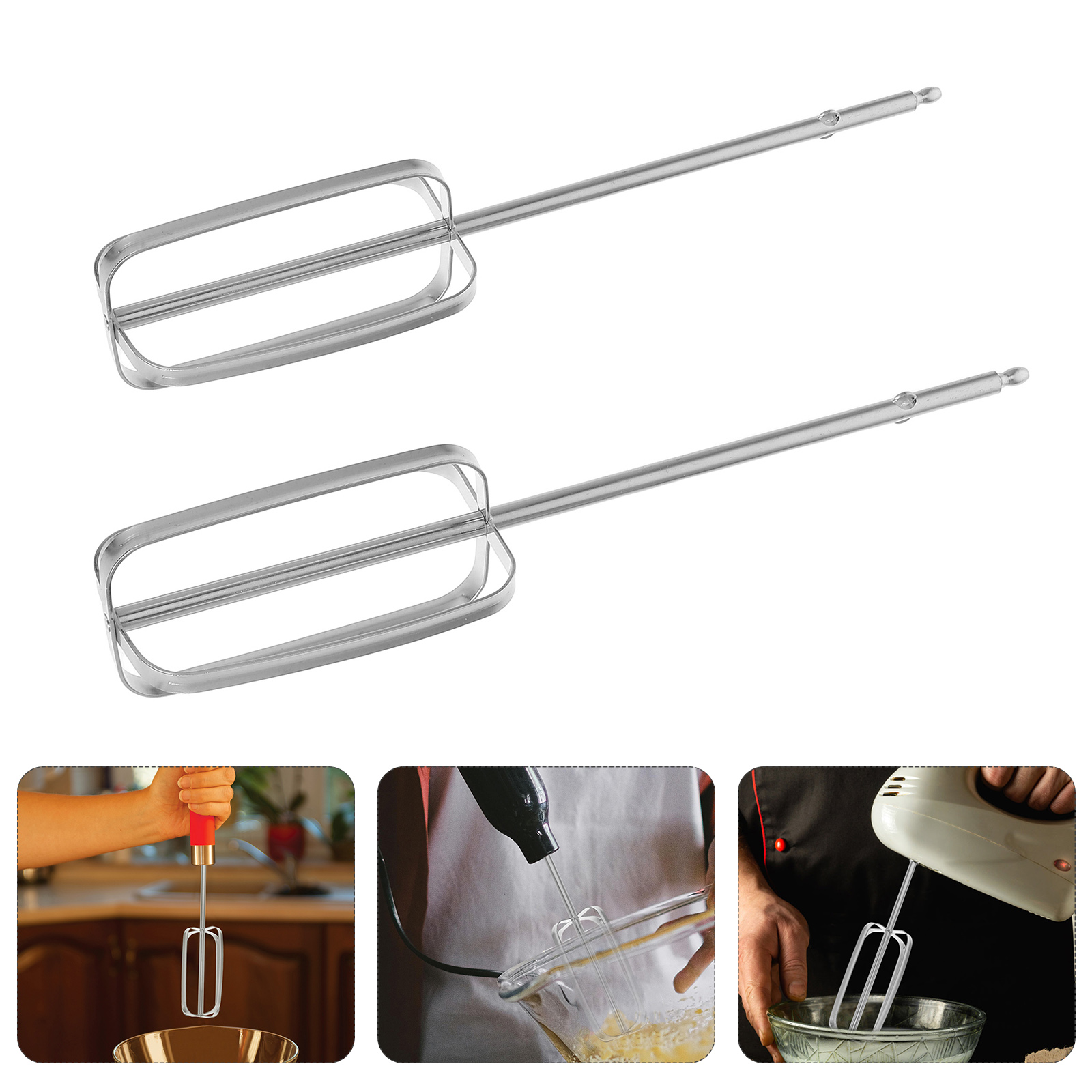 Kitchen Appliances Electronics - 2 Pcs Stainless Steel Hand Mixer