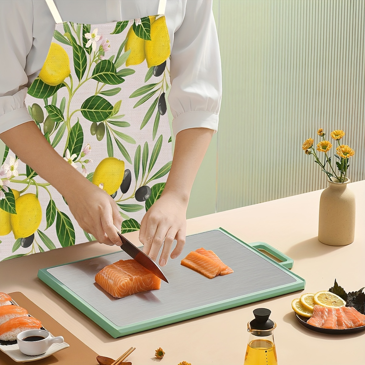 1pc Lemon and White Flower Gre - огляд і ціна Kitchen Appliances Hobart